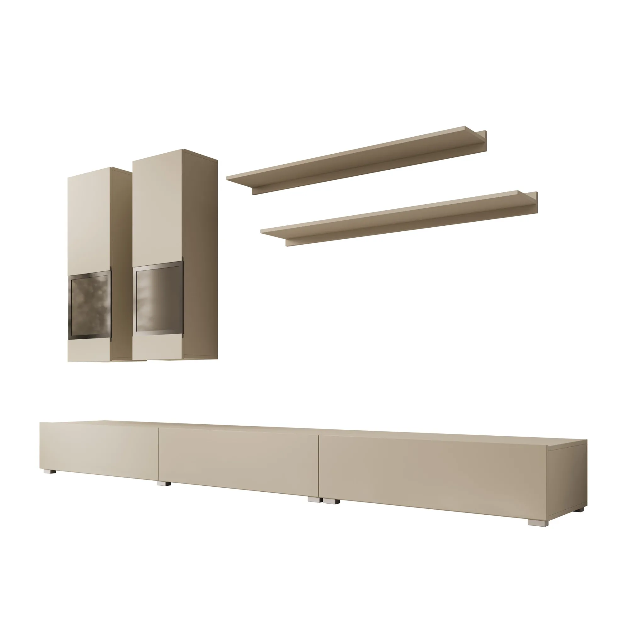 Bolivar - Wandmeubel - Beige - 270x41x26 cm