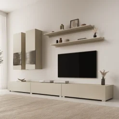 Bolivar - Wandmeubel - Beige - 270x41x26 cm