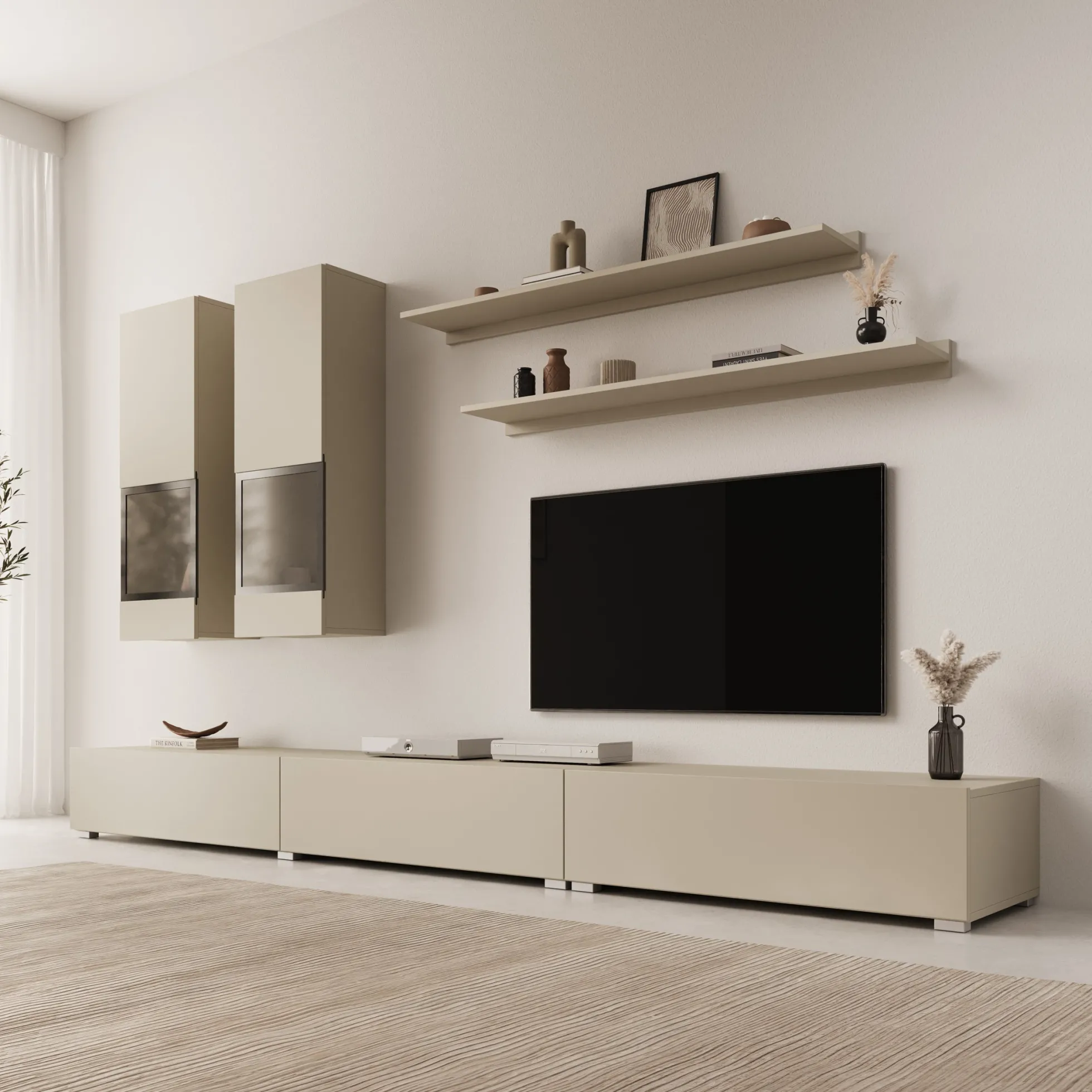 Bolivar - Wandmeubel - Beige - 270x41x26 cm