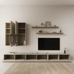 Bolivar - Wandmeubel - Beige - 270x41x26 cm