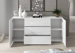 Bonzo - Dressoir - Wit - 150x39x68 cm