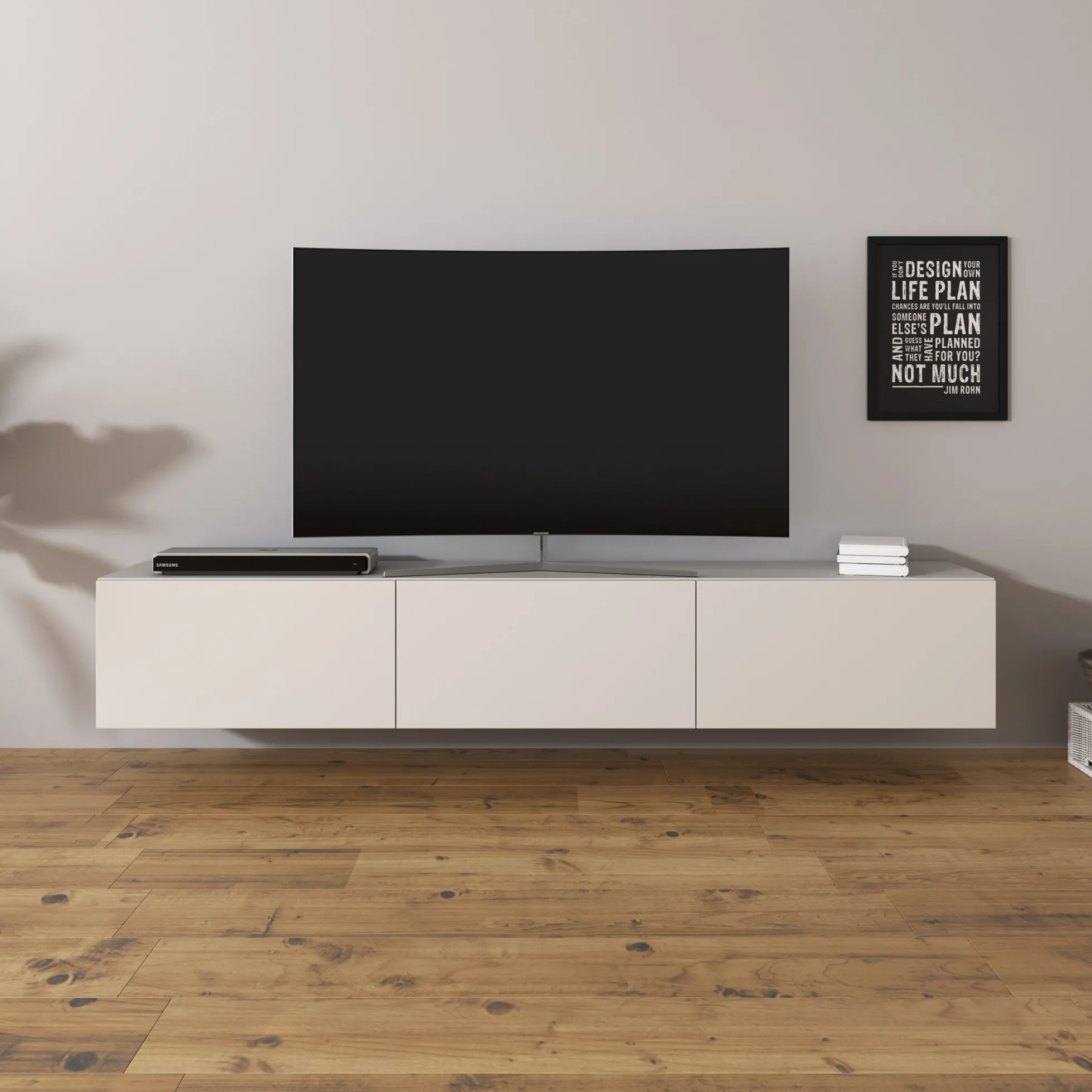 Bonzo - TV-Meubel - Beige - 180x33x30 cm