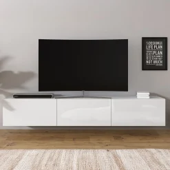 Bonzo - TV-Meubel - Wit - 180x33x30 cm