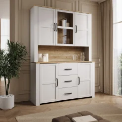 Borello - Buffetkast - Wit - 146x42x205 cm