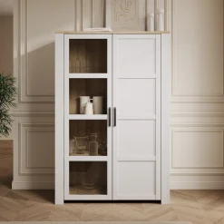 Borello - Buffetkast - Wit - 106x42x161 cm