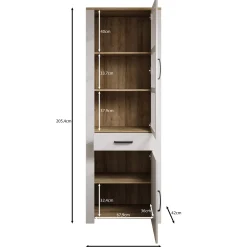 Borello - Buffetkast - Wit - 72x42x205 cm