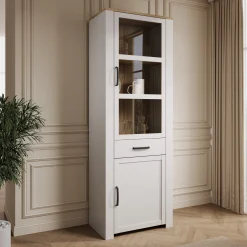 Borello - Buffetkast - Wit - 72x42x205 cm