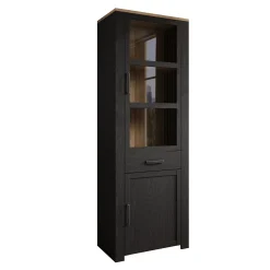 Borello - Buffetkast - Zwart - 72x42x205 cm