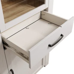 Borello - Buffetkast - Zwart - 72x42x205 cm