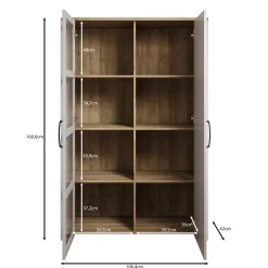 Borello - Buffetkast - Zwart - 106x42x161 cm