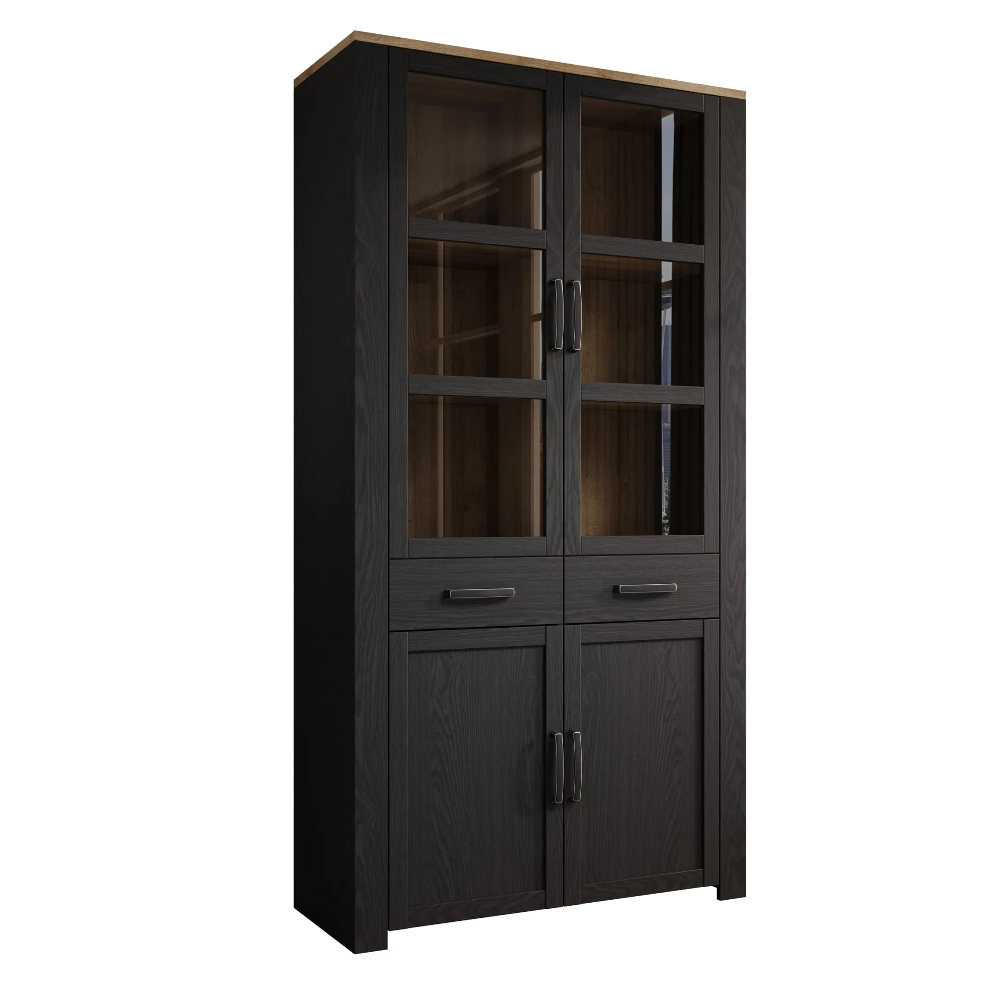 Borello - Buffetkast - Zwart - 106x42x205 cm