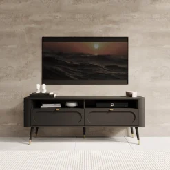 Borneo - TV-Meubel - Zwart - 138x40x53 cm