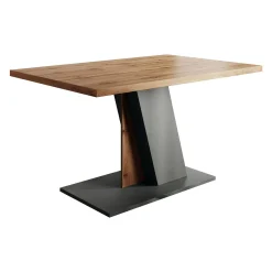 Brand - Eetkamertafel - Eiken/grijs - 138x90x76 cm