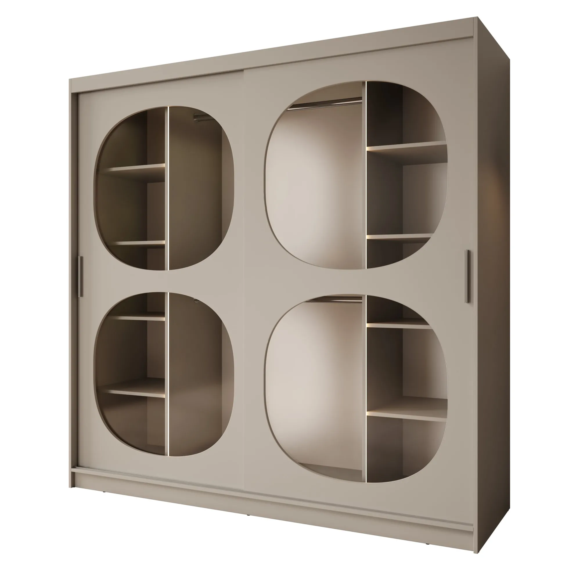 Bravanti - Kledingkast - Beige - 200x62x200 cm