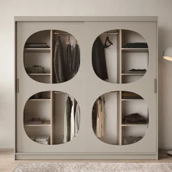 Bravanti - Kledingkast - Beige - 200x62x200 cm