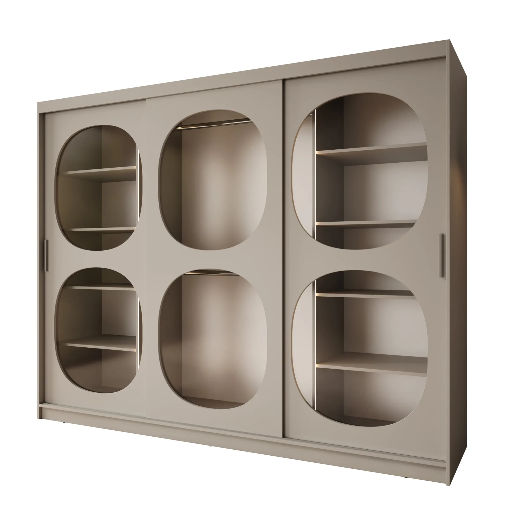 Bravanti - Kledingkast - Beige - 250x62x200cm