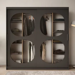 Bravanti - Kledingkast - Zwart - 200x62x200 cm