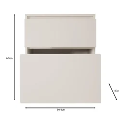 Brett - Nachtkastje - Eiken - 50x40x63 cm