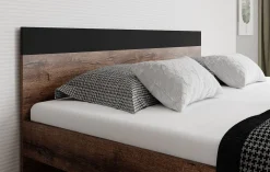 Brown - Tweepersoonsbed - Zwart/Eiken - 160x200 cm