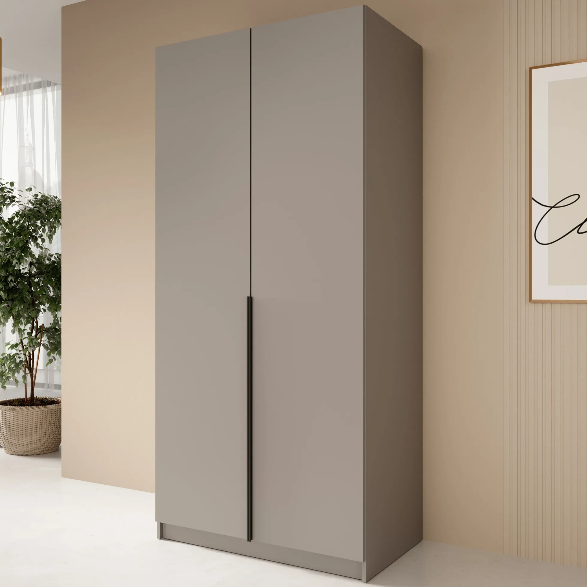 Bruno - Kledingkast 2-deurs - Beige