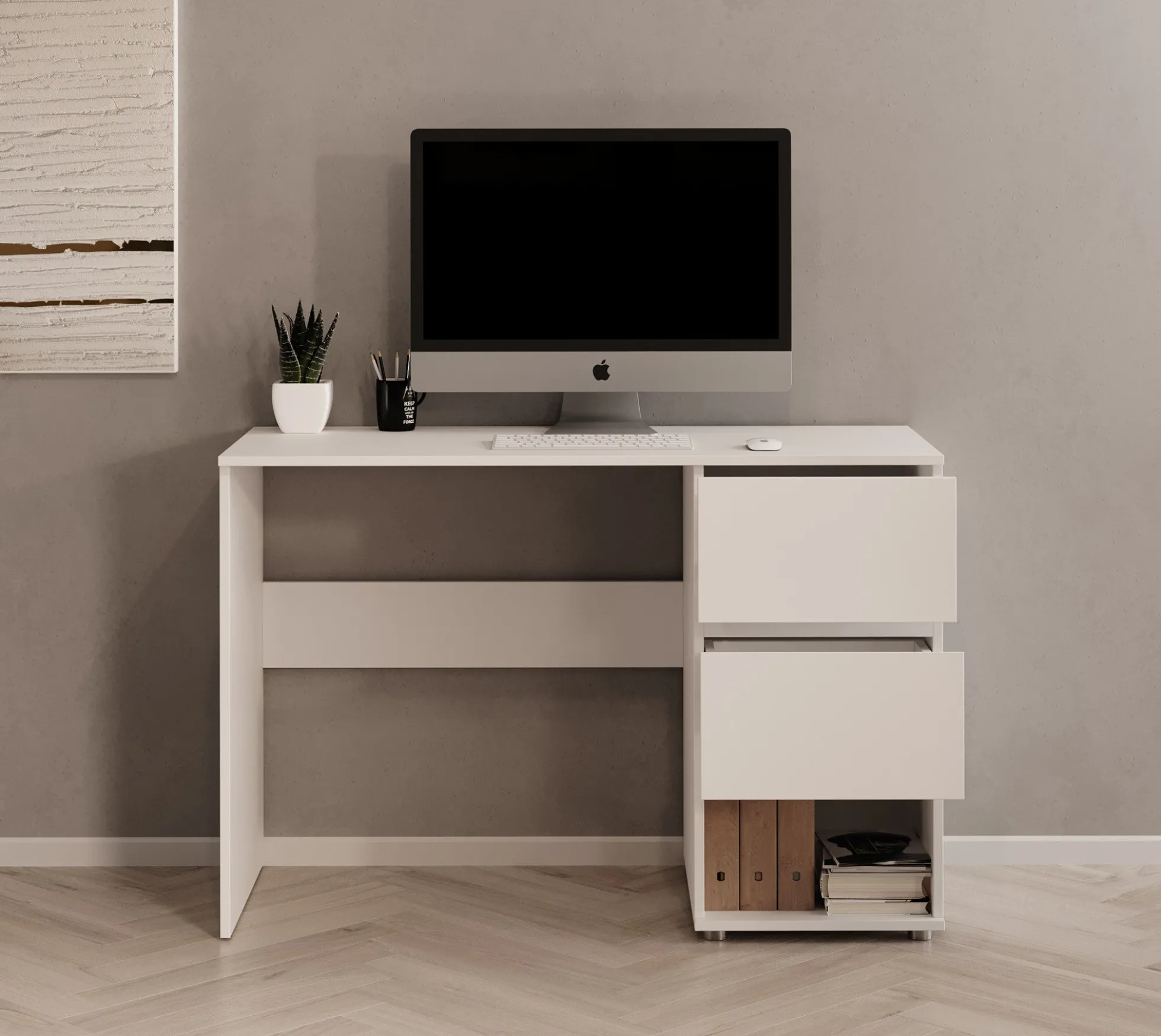 Brussel - Bureau - Wit - 115x50x77 cm
