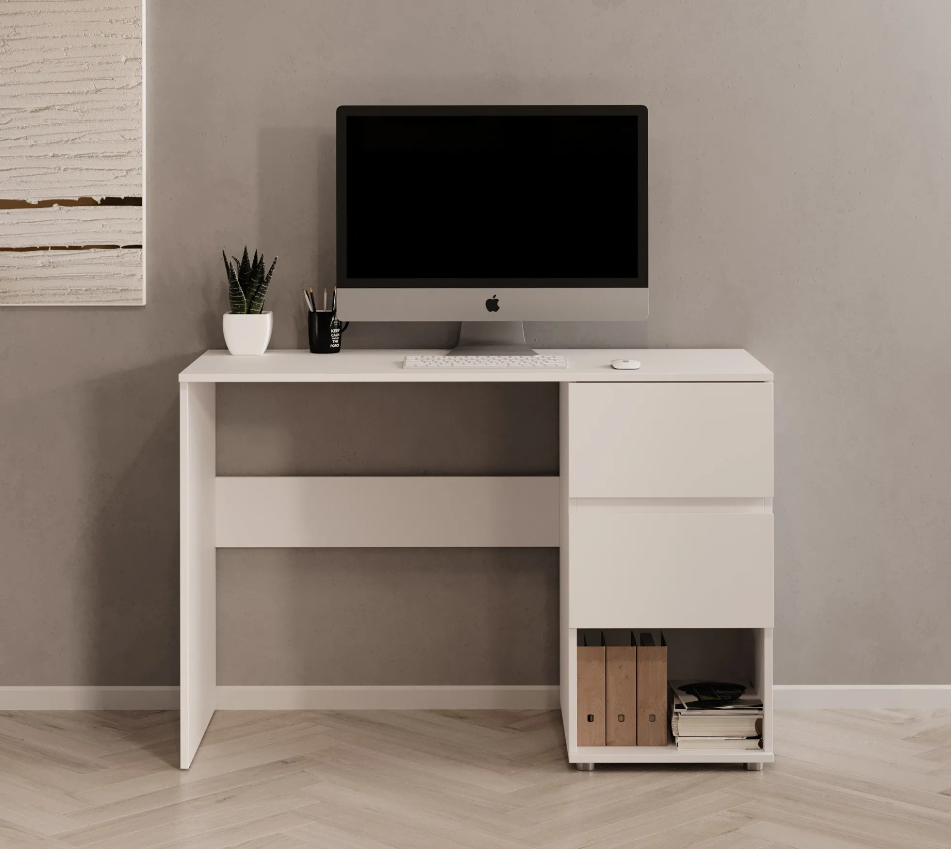 Brussel - Bureau - Wit - 115x50x77 cm
