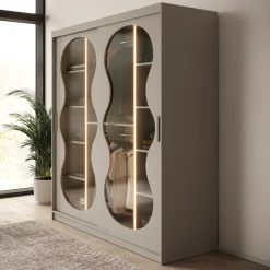 Bunaro - Kledingkast - Beige - 180x62x200 cm
