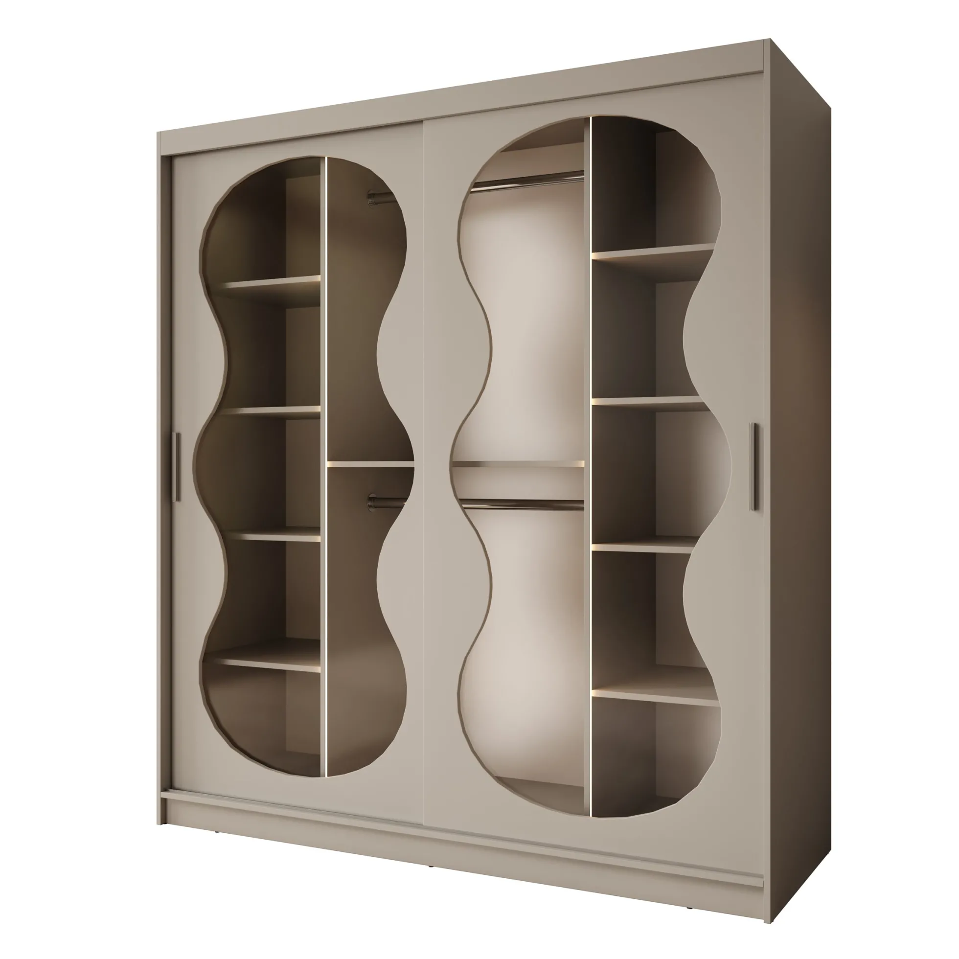 Bunaro - Kledingkast - Beige - 180x62x200 cm