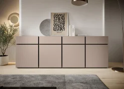 Cainan - Dressoir - Beige/zwart - 225x40x78 cm