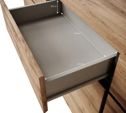 Cainan - Dressoir - Beige/zwart - 180x40x78 cm