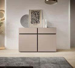 Cainan - Dressoir - Beige/zwart - 119x40x78 cm