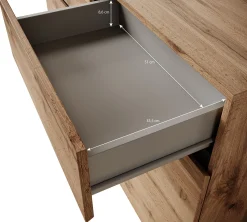 Cainan - Dressoir - Beige/zwart - 119x40x78 cm