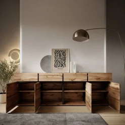 Cainan - Dressoir - Eiken/zwart - 225x40x78 cm