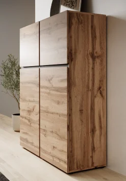Cainan - Dressoir - Eiken/zwart - 119x40x139 cm