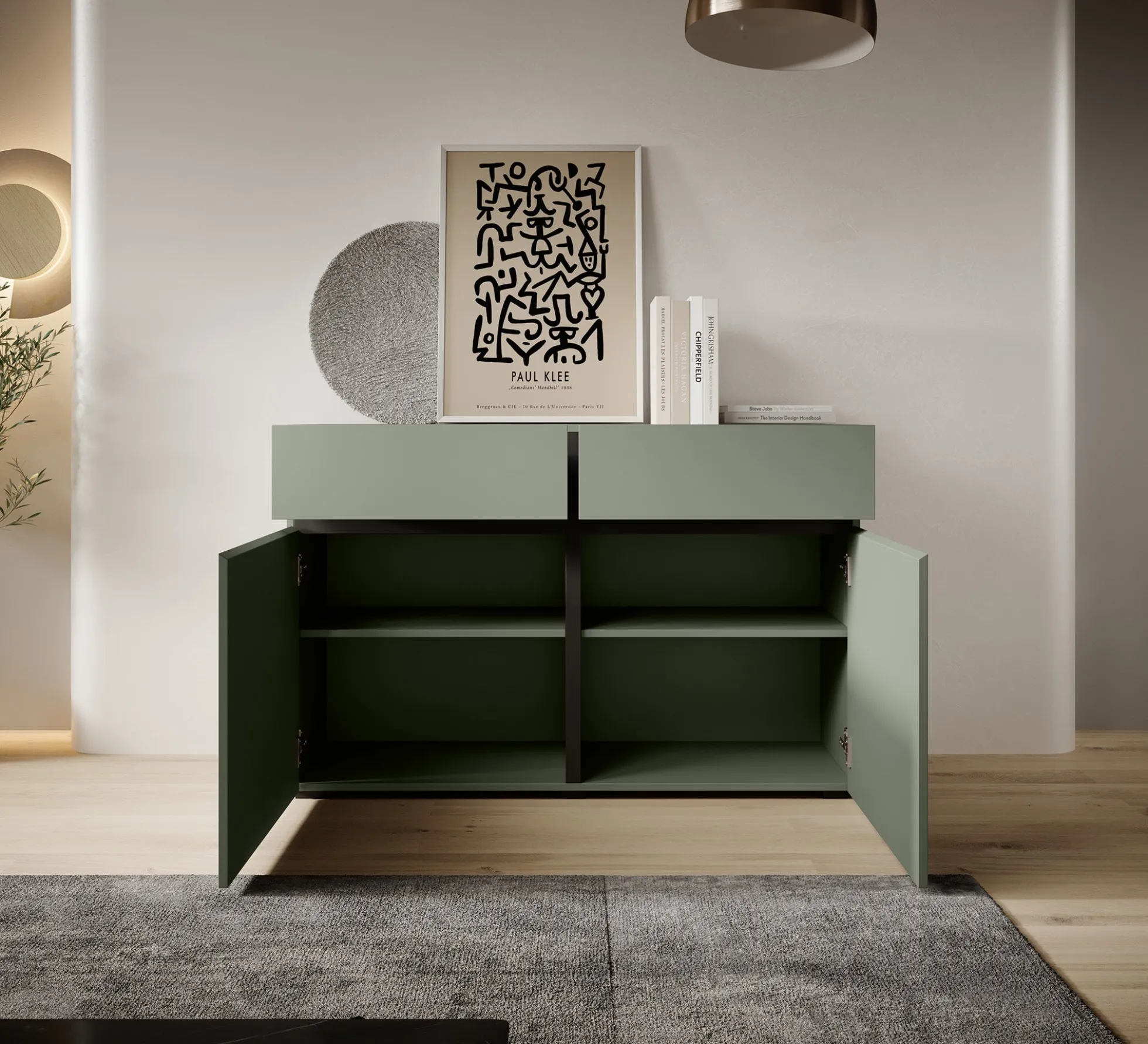 Cainan - Dressoir - Groen - 119x40x78 cm