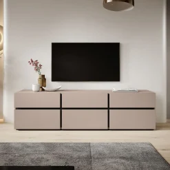 Cainan - TV-Meubel - met 3 lades - Beige - 180 cm