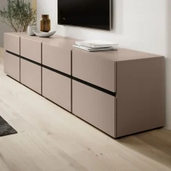 Cainan - TV-Meubel - met 4 lades - Beige - 225 cm