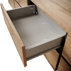 Cainan - TV-Meubel - met 4 lades - Beige - 225 cm