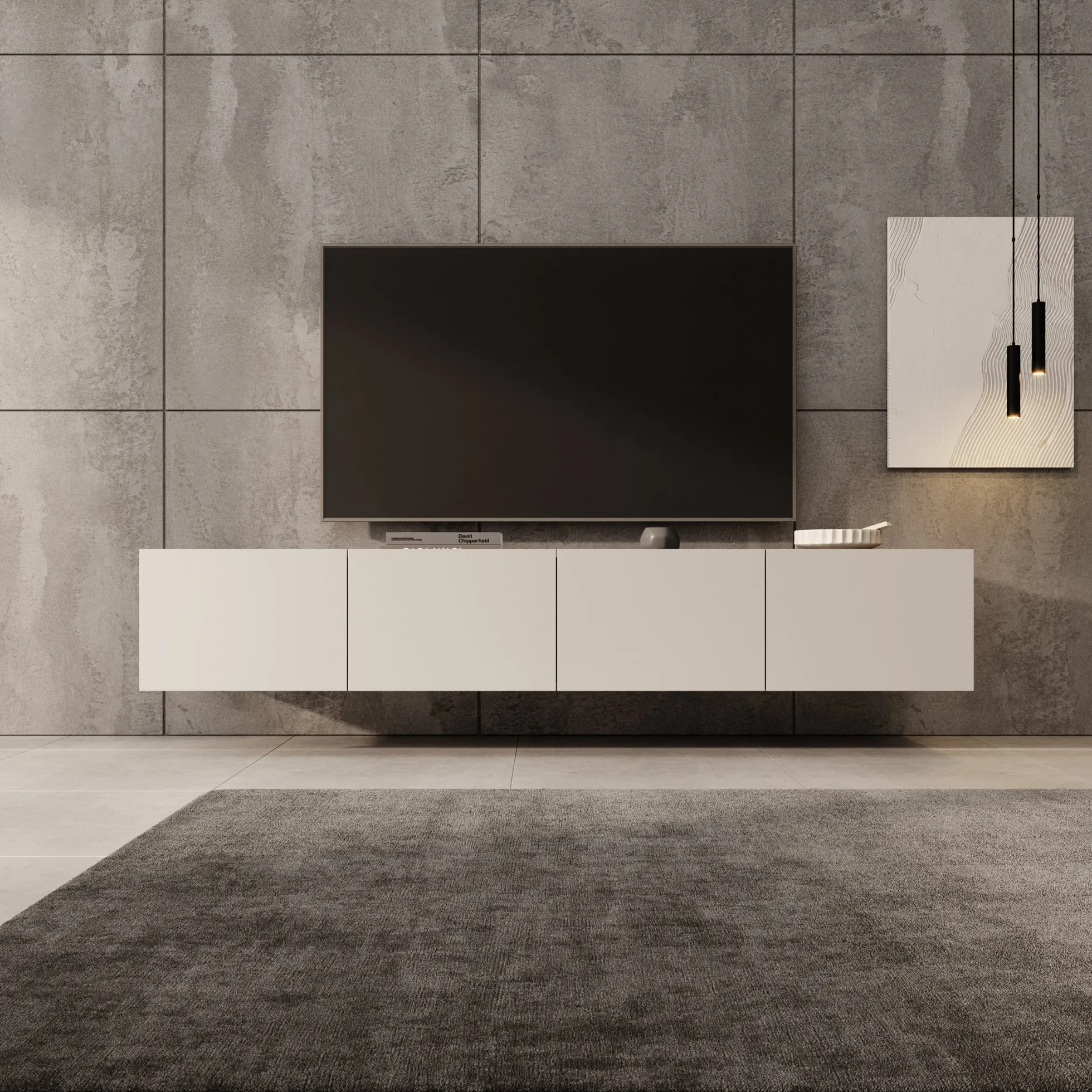 Calabas - TV-Meubel - Beige - 200x43x37 cm