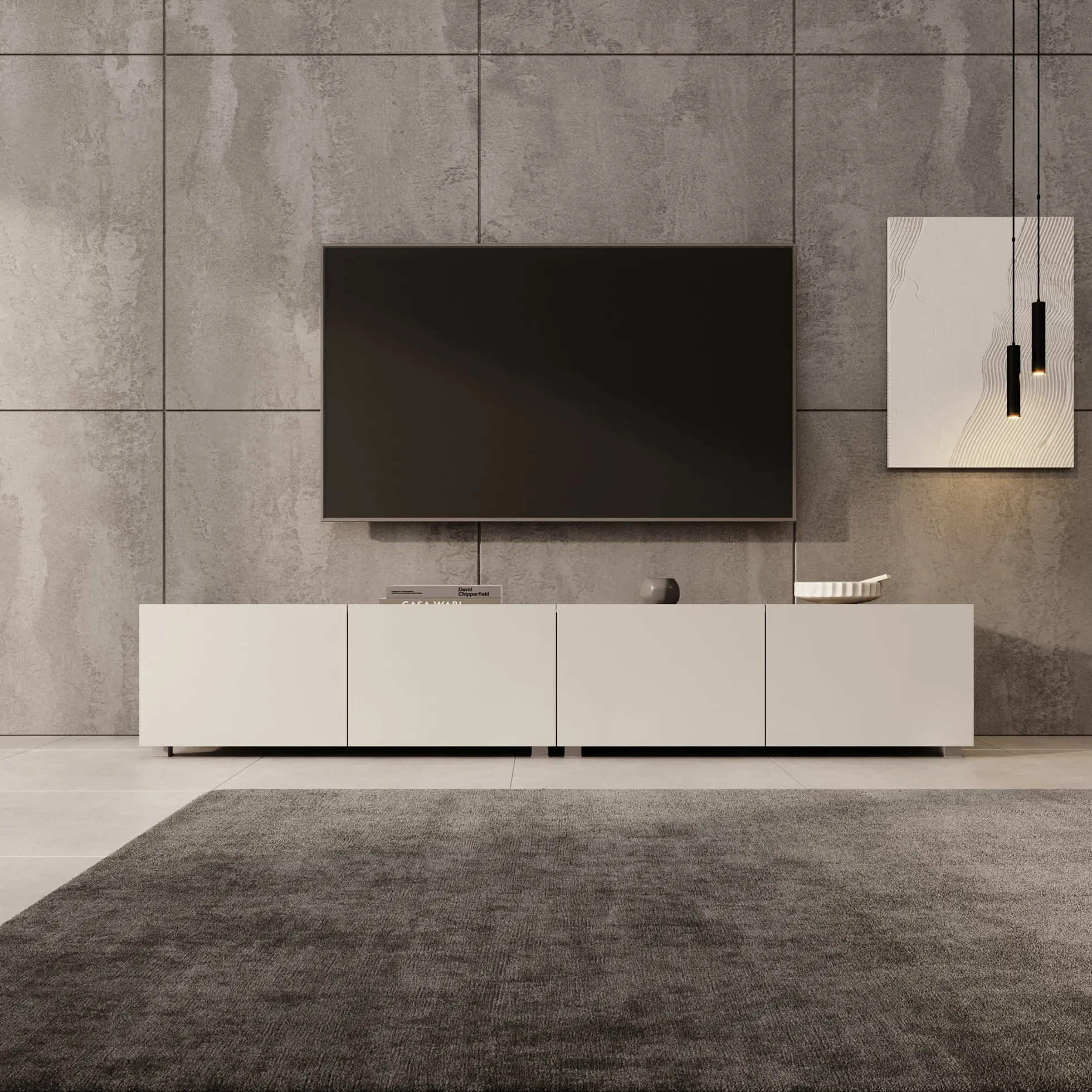 Calabas - TV-Meubel - Beige - 200x43x37 cm