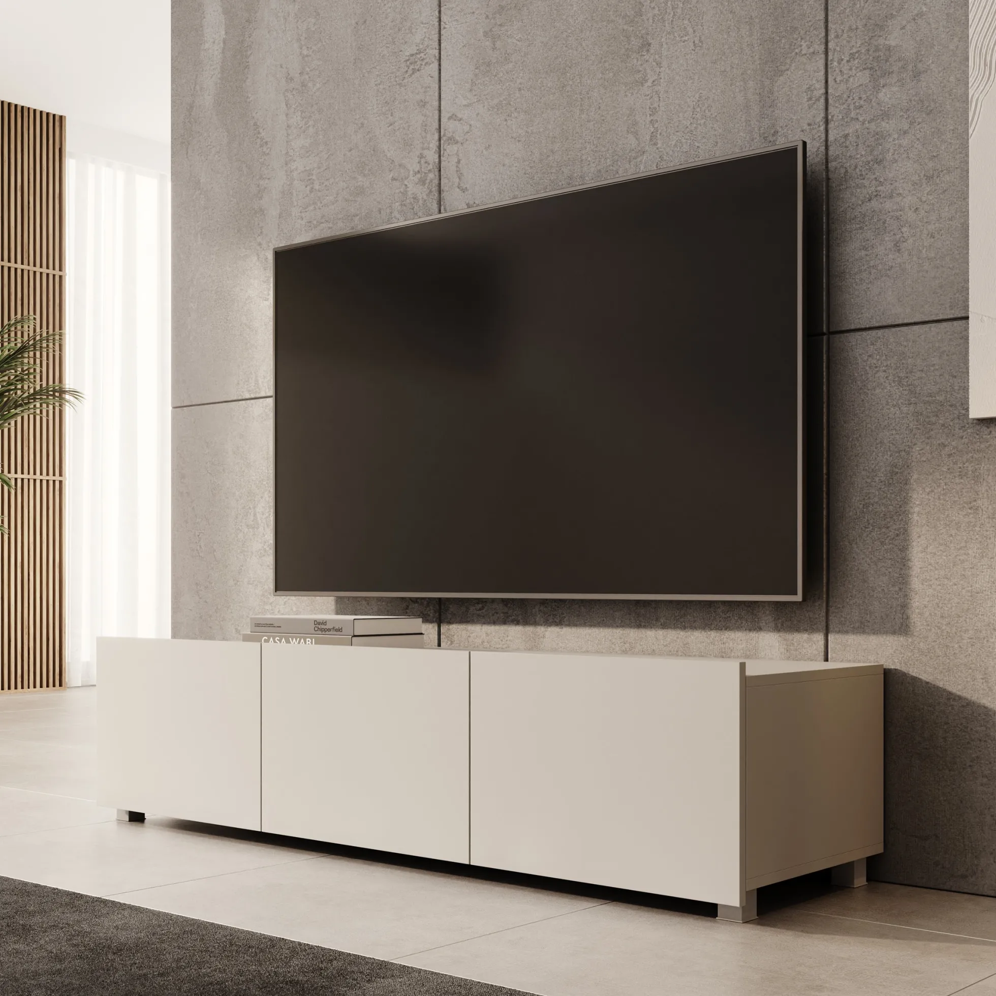 Calabas - TV-Meubel - Beige - 150x43x37 cm