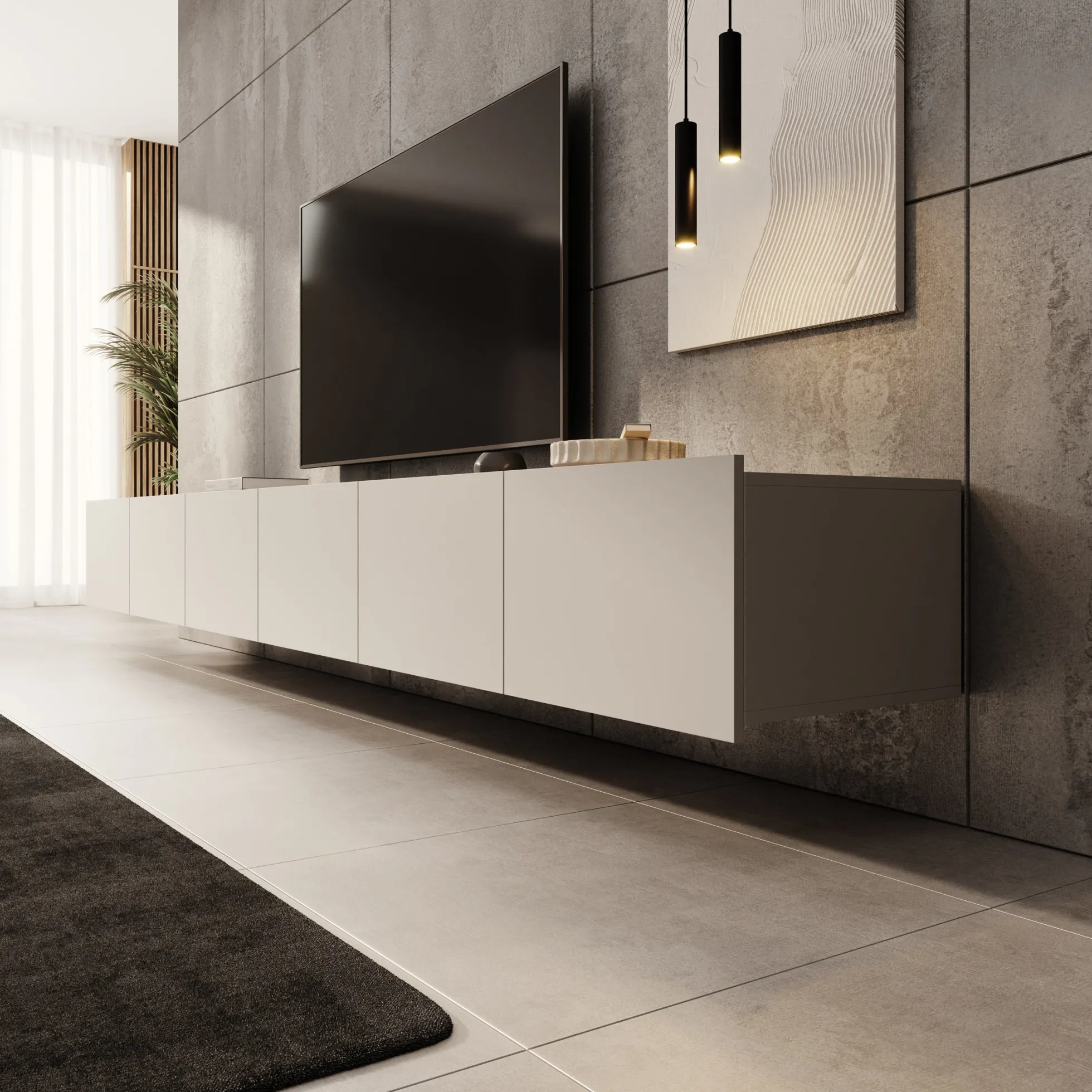 Calabas - TV-Meubel - Beige - 300x43x37 cm