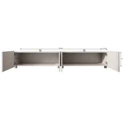 Calabas - TV-Meubel met 4 deuren - Kastanje - 200x43x37 cm