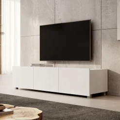 Calabas - TV-Meubel met 3 deuren - Wit - 150x43x37 cm