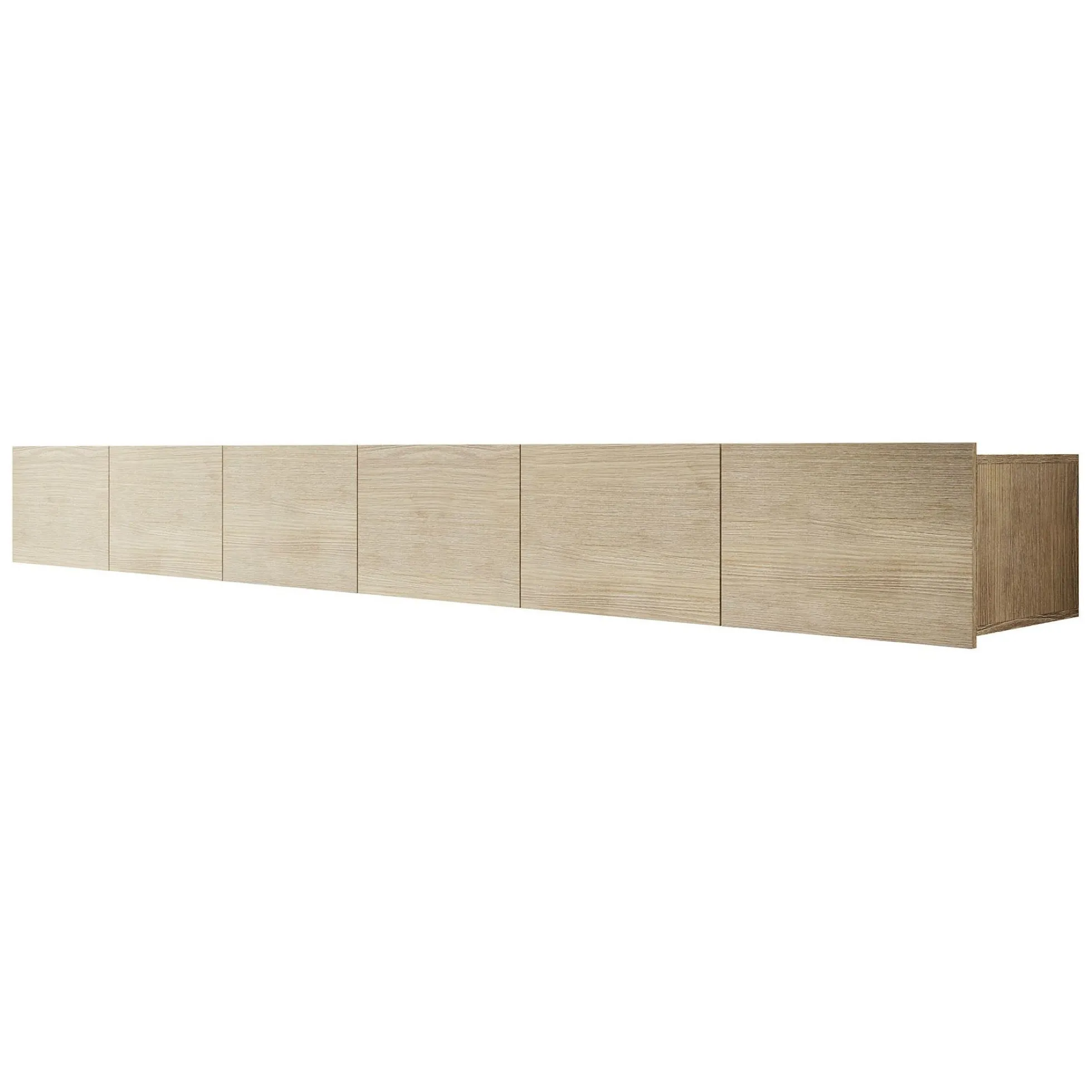 Calabas - TV-Meubel met 6 deuren - Eiken - 300x43x37 cm