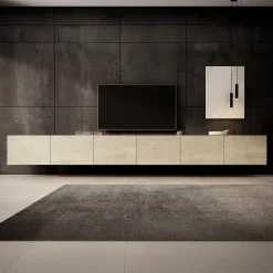 Calabas - TV-Meubel met 6 deuren - Eiken - 300x43x37 cm