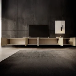 Calabas - TV-Meubel met 6 deuren - Eiken - 300x43x37 cm