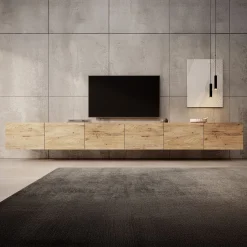 Calabas - TV-Meubel met 6 deuren - Kastanje - 300x43x37 cm