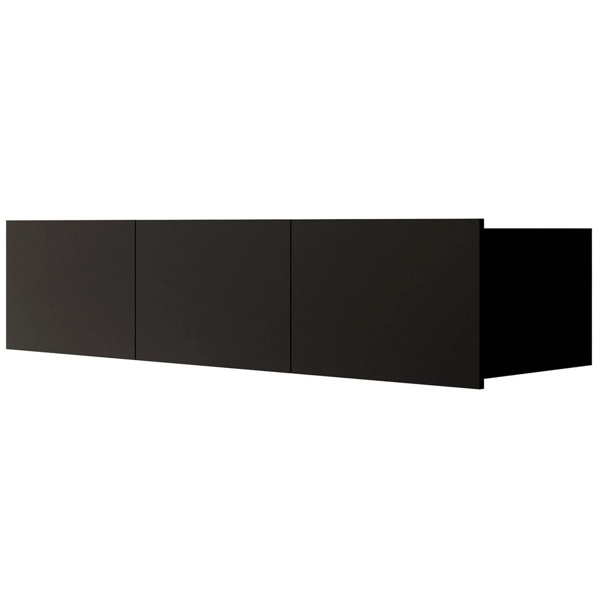 Calabas - TV-Meubel met 3 deuren - Mat zwart - 150x43x37 cm