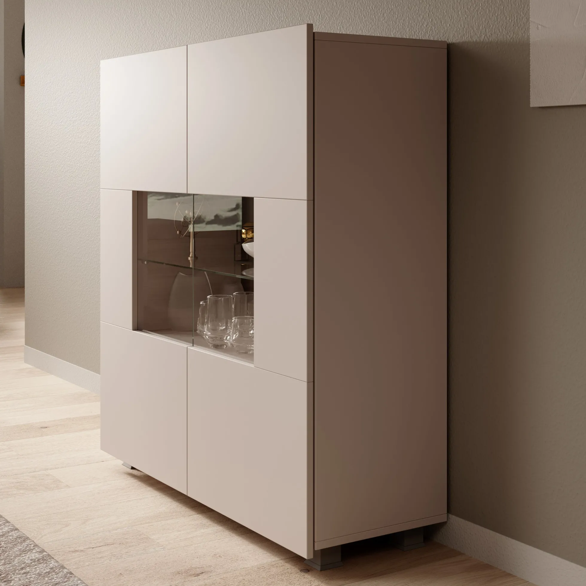 Calgary - Dressoir - Beige - 100x35x107 cm